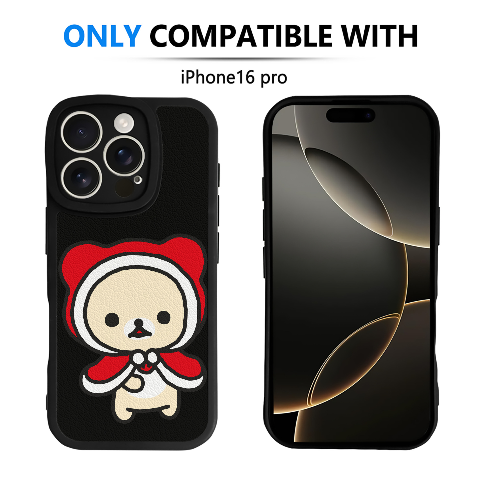 （画像用） リラックマ リラックマ キイロイトリ Rilakkuma Korilakkuma Kiiroitori 【iPhone 16シリーズ対応】シリコンスマホケース（レザー調） 材質：シリコン